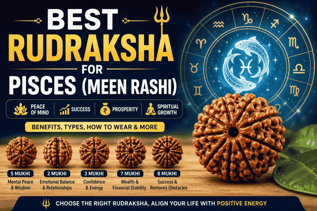 best rudraksha for Pisces (Meen Rashi)