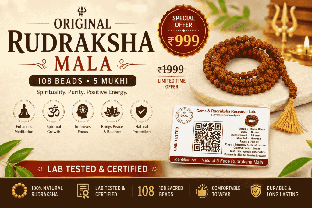 Original Rudraksha Mala 108 Beads Price